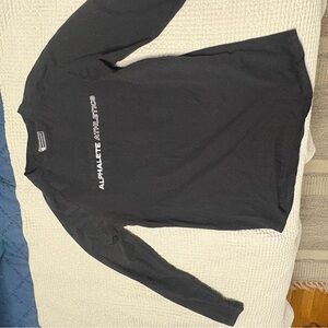 Alphalete Black Long Sleeve Tee Athletic Casual